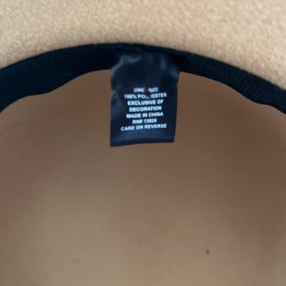 Cute Tan Felt Hat with Leopard Strap and Bow - Picture 5 of 6